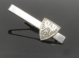 925 Sterling Silver - Vintage Phoenix Shield Emblem Shiny Tie Clip - TR1514 - £37.79 GBP