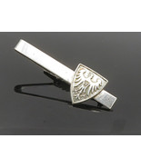 925 Sterling Silver - Vintage Phoenix Shield Emblem Shiny Tie Clip - TR1514 - £37.79 GBP