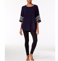 Lucky Brand chenille sofy Navy poncho sweater S/M - £22.94 GBP