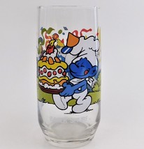 Baker Smurf Smurfs Drinking Glass Tumbler Wallace Berrie 1983 Peyo Vintage - $19.80