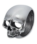 Schadel Schief Ring Big Pewter Sideways Skull Men&#39;s Women&#39;s Alchemy Goth... - £17.94 GBP