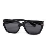 LANVIN Black Sunglasses SCREW DECAL Silver HW SLN 503 - £114.46 GBP