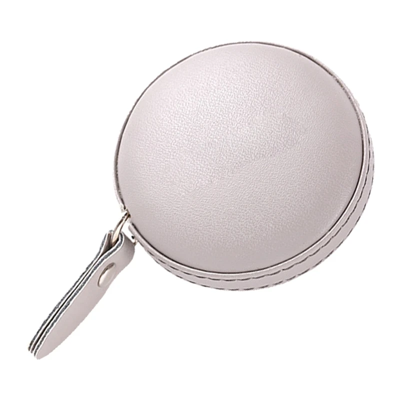 150cm Retractable Tape Measure with Round  Leather Case Pocket Size Soft Portabl - £155.43 GBP