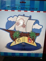 Pirate Ship Honeycomb Centerpiece - $182.29 MXN