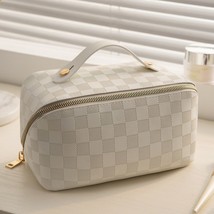 Checkered Pillow Bag Makeup Bag Women&#39;s Large Capacity Portable Ins Travel Cosme - £48.20 GBP