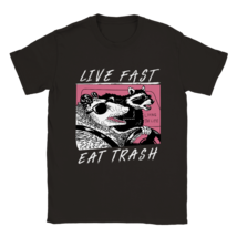 Live fast eat trash T shirt giving gift idea mouse rat animals raccoon t shirt - £21.90 GBP