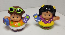 Fisher Price Little People Little Girl And Boy On Hawaiian Vacation Lot ... - £5.46 GBP