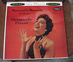 Marguerite Piazza Memorable Moments Stereo Record - £5.54 GBP
