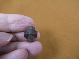 (CR592-100) 9/16&quot; Fairy Stone CHRISTIAN CROSS oiled Staurolite Crystal M... - $14.95