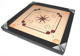 Terrapin Trading Indian Wooden Wood Carrom Board (NOT Full Sized) 25&#39;&#39; +Accessor - £56.58 GBP