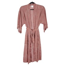 Fashions by Juli VTG Robe S Adult Red White Striped Slumbertogs Avril Rayon - £18.88 GBP