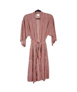 Fashions by Juli VTG Robe S Adult Red White Striped Slumbertogs Avril Rayon - £18.82 GBP