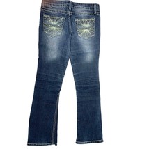 Z Cavaricci Girls Size 14 BootCut Jeans Embroidered Back Pockets embellished Vin - £11.72 GBP