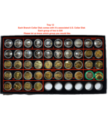 U.S. ARMY, ENLISTED, COLLAR DISKS, ASSORTED TIME PERIODS, GROUPS OF TWO,... - $20.00