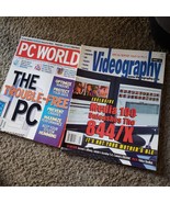 LOT of 2 PC WORLD computer &amp; Videography magazine May &amp; Spring 2002 News... - $33.28 CAD