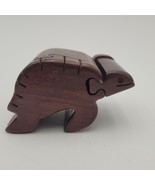Hand Carved Wood Sea Turtle Puzzle Trinket Jewelry Box With Secret Compa... - $20.36 CAD
