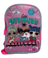 LOL Surprise! Jet SET Girls School Book Bag Backpack Pink LOL Doll Kids 15&quot; - £4.67 GBP