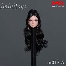Iminitoys M013 1/6 Anime Girl Cosplay Head Sculpture Carving Model with Earrings - £54.62 GBP