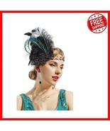 Stunning Roaring 20s Feather Headband with Adjustable Fit for Special Oc... - $37.17 CAD