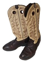 Tony Lama Cowboy Buckaroo Boots Size 11 D Western RR1013 Henley Pull Holes - $108.85