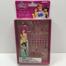 Disney Princesses Nail Art Set Manicure Mini Keychain Portable File Sticker Gems - £7.89 GBP