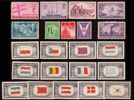 1941-44 Year Set of 22 Commemorative Stamps Mint NH - Stuart Katz - £9.46 GBP