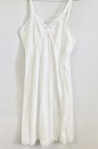 Vintage Baronet Full Slip WHite Nylon Lace Adjust Straps 36 Union Made L... - $39.55