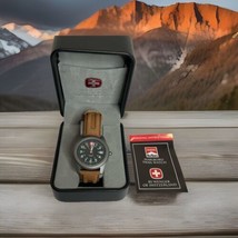 Wenger Swiss Army Marlboro Trail Quartz 37MM Gray Stainless Mens Wristwatch 90s - £54.64 GBP
