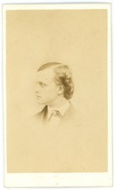 CIRCA 1870&#39;S CDV Profile of Handsome Young Man Ingraham Brothers Northampton, MA - £8.20 GBP