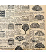 1901 Ladies Folding Hand Fans Reproduction Advertisement Sears Fashion D... - $28.04 CAD