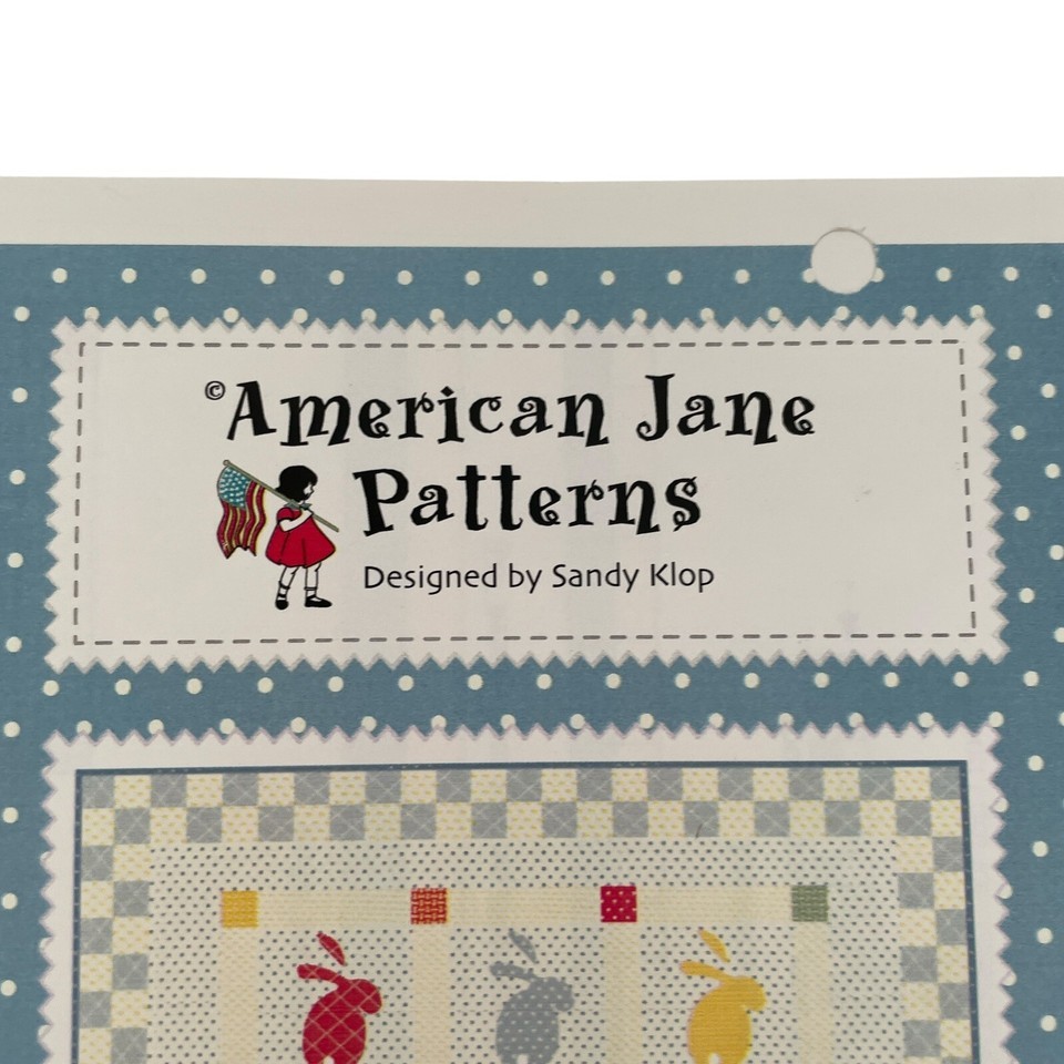 American Jane Patterns Honey Bunny Quilt Easter by Sandy Klop 37"x43" Item image 3