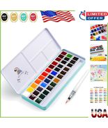 MeiLiang Non-Toxic Watercolor Paint Set - 36 High-Pigment Colors &amp; Metal... - $775.27 MXN
