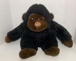 Cuddle Wit black brown gorilla plush 12” plastic eyes vinyl nose vintage  - $14.84