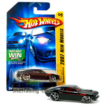 Year 2006 Hot Wheels 2007 New Models 1:64 Die Cast Car #4 Black &#39;69 FORD MUSTANG - £19.97 GBP
