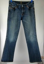 7 For All Mankind Womens &quot;A&quot; Pocket Blue Jeans Flare Size (30) MEDIUM L29  - £27.33 GBP