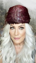 VTG Red Feather Toque Pillbox Hat 1950s Unique Small Head - $23.76