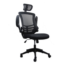 Modern High-Back Mesh Executive Office Chair with Headrest and Flip-Up Arms - $179.53