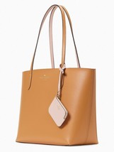 NWB Kate Spade Ava Reversible Tan Brown Beige Leather Tote Pouch K6052 Gift Bag - £104.92 GBP