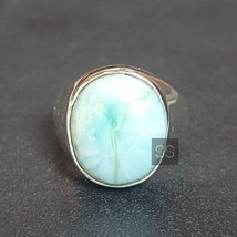 Anillo para hombre Larimar sólido 925 joyería de plata de ley anillo de... - £71.13 GBP