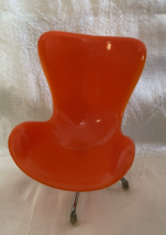 Barbie Dream House Orange Living Room Chair Office Chair replacement part - £11.01 GBP