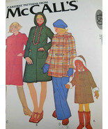 VINTAGE 70&#39;s McCALLS CHILDS Hooded Coat Jacket with Pockets Pattern 6284... - $10.39