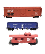 Vintage HO Train Car Lot of 3 - Box Car, Freight Gondola Car &amp; Caboose -... - $17.95