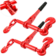 Ratchet Chain Binders 3/8&#39;&#39; - 1/2‘’ | 2 Pack Load Binder with 2 Grab Hooks |  - £89.51 GBP