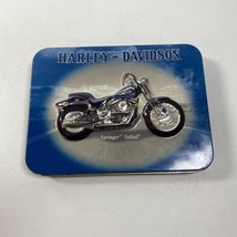 HARLEY-DAVIDSON MOTORCYCLES 2001 COLLECTOR TIN &amp; 2 DECKS PLAYING CARDS  - £3.97 GBP