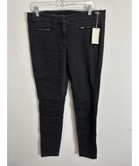 Ann Taylor Mid Rise Skinny Fit Black Denim Jeans Size 12 - $40.58 CAD