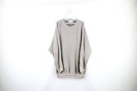 Vintage 90s St Croix Knits Mens Large Distressed Blank Knit Crewneck Sweater USA - £34.95 GBP