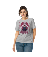 Women’s Organic Ribbed Neck T-Shirt – Mahoraga Heather Grey - $54.99