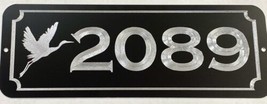 Engraved Personalized Custom Image House Number Street Address Metal 14x5 Sign - $27.95