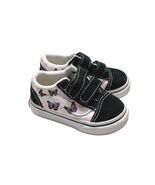 Toddler Girl Sz 4 Vans Athletic Shoes Pink Checkered/ Butterflies  EUC - $25.88 CAD