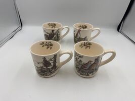 Set of 4 Johnson Brothers GAME BIRDS Multi-Motif Cream Mugs - $109.99